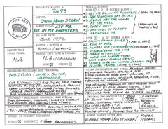 Bob Dylan Great White Wonder Discography Grids
