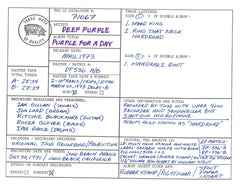 Deep Purple Discography Grids