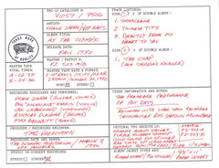 Frank Zappa Discography Grids