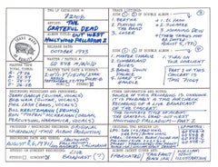 Grateful Dead Discography Grids
